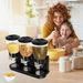 3 Canister Cereal Dispenser, Kitchen Pantry Storage Organizer For Cereal, Rice, Snacks, Countertop Space Saving Containers_voghion.com