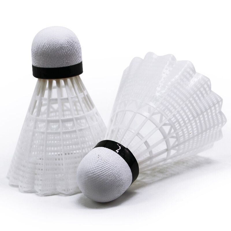 Double Happiness DHS Nylon Badminton-Trainingsfederbälle aus robustem Kunststoff, 6er-Pack, weiß, EG61, weich, für den Innenbereich, Rot_voghion.com