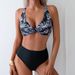 New European And American Style Swimsuits Women's Sexy Solid Color Printed Two-Piece Bikini Sets_voghion.com