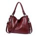 Versatile Women's Fashion Mom Bag Stylish Large Capacity Soft Leather Tassel Handbag For Middle-aged And Elderly_voghion.com