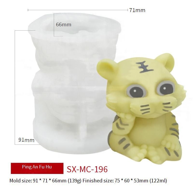 Niedliches Tiger-Eiswürfelformen-Set (DIY für Bubble Tea und Cola – BPA-freies Silikon, antihaftbeschichtet, wiederverwendbar, perfekt für Eiscreme und Eis am Stiel)​​_voghion.com