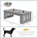 Hunde-Futterstation Rutschfest, 44x15cm, Grigio, 0,9L Pro Napf_voghion.com