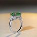 2022 New S Pure Silver For Women With Emerald Green 5 Carat 10X10 Mounting High Carbon Zirconia Ring_voghion.com