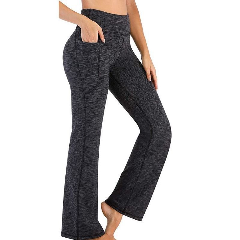 Women's High Waist Wide Leg Pants - Stretchy Yoga Lounge Pants For Work, Casual & Travel - Soft Breathable Fabric With Pockets_voghion.com