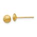 14K 5mm Satin Puffed Button Post Earrings_voghion.com