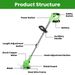 Cordless Grass Trimmer Rechargeable Lawn Mower_voghion.com