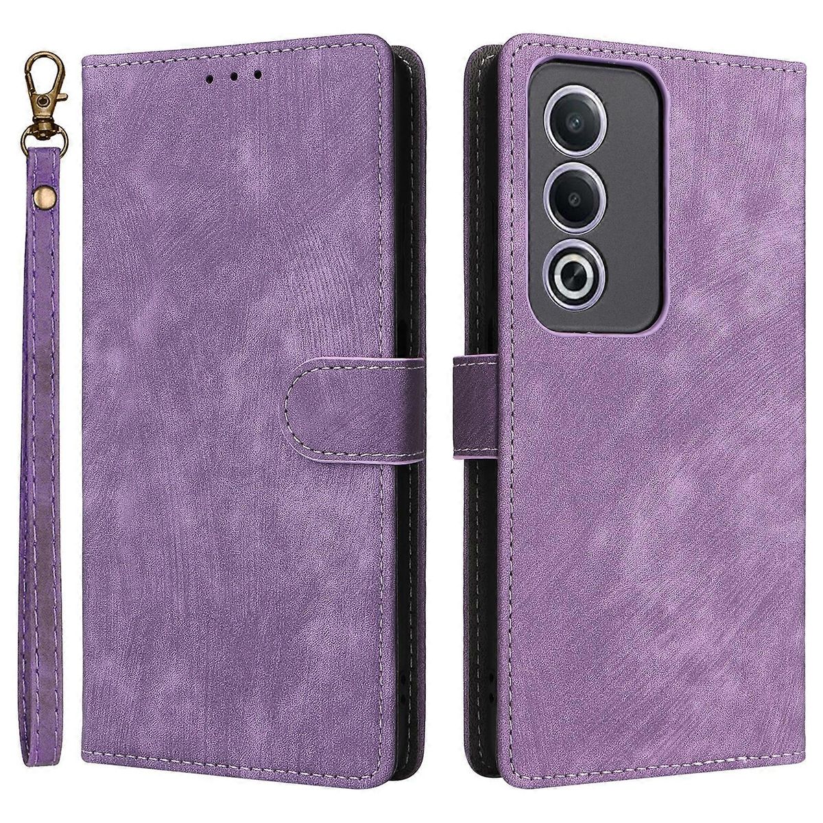 For Oppo A80 5G/ A3 Pro (Global) 5G Leather Case RFID Blocking Wallet Phone Cover With Strap_voghion.com