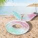 Glitter Mermaid Tail Swim Ring - Inflatable Pool Float With Handles & Safety Seat (Non-Toxic PVC Waterproof Includes Repair Patch & Air Pump)_voghion.com