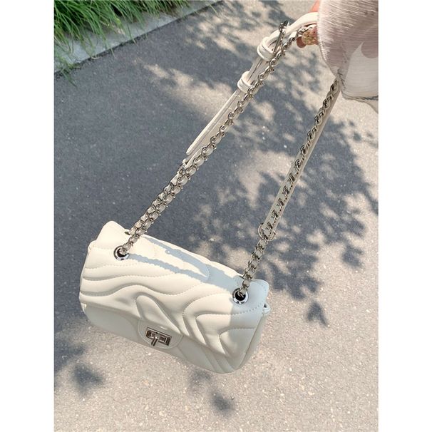 Square Chain with Embroidered Thread, Small Fragrant Wind Underarm Trendy Texture Bag, Summer Single Shoulder Crossbody_voghion.com