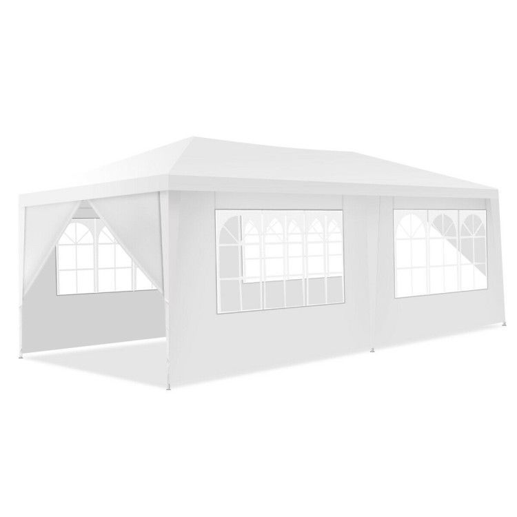 10 X 20 Feet 6 Sidewalls Canopy Tent With Carry Bag_voghion.com
