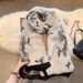 National Style Black And White Butterfly Simple Sketch Cotton And Linen Scarf Women's Big Shawl Warm Scarf Autumn And Winter Long Silk Scarf Thin_voghion.com