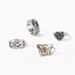 Moda colorato farfalla teschio nodo set di 4 pezzi anello di giunzione per le donne_voghion.com