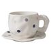 Ins Style Ceramic Coffee Pinched Hand Painted Irregular And Saucer High Aesthetic Breakfast Cup_voghion.com