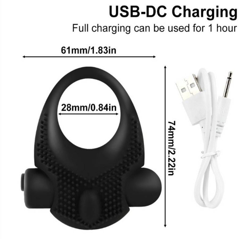 Rechargeable Silicone Vibration Lock Sperm Ring Male Delay Masturbator Penis Ring Couples Share Flirting Ring Hot Sale_voghion.com