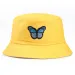 Hot Sale 2024 Brand Butterfly Embroidery Men and Women Fisherman Simple Casual Student Basin Hat Sunscreen Sun Cap Bucket Caps_voghion.com