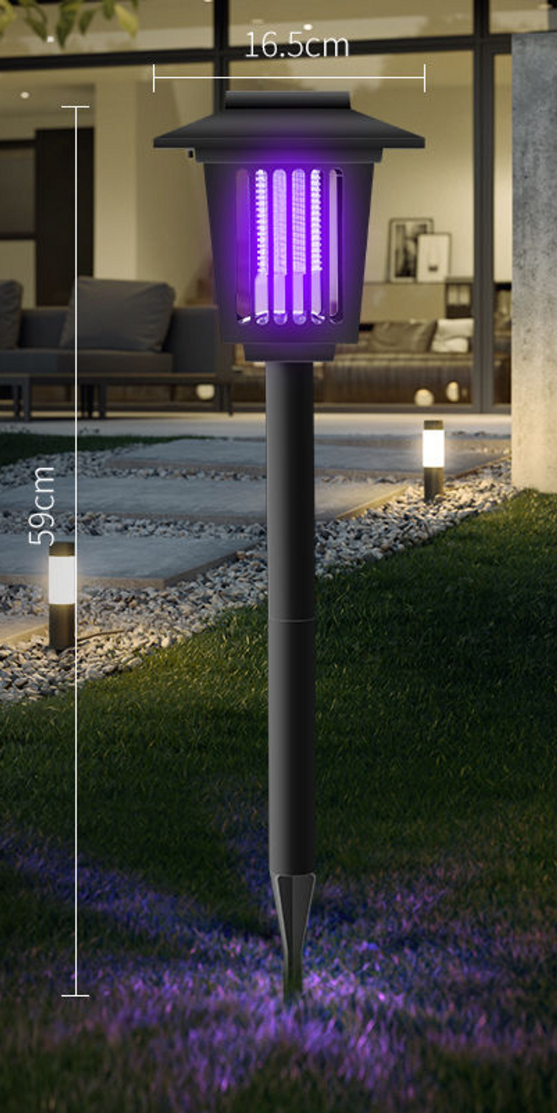 Suiyi Solar Killer Fly Trap Outdoor Camping Garden Repellent Electric Mosquito Lamp_voghion.com