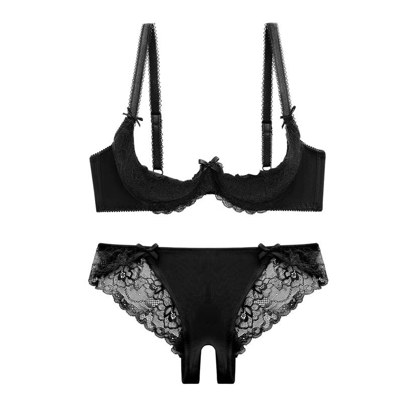 Passion Teasing ~ Reggiseno push-up sexy da donna con inserto in cotone e tre punti di sutura, aperto sul petto_voghion.com