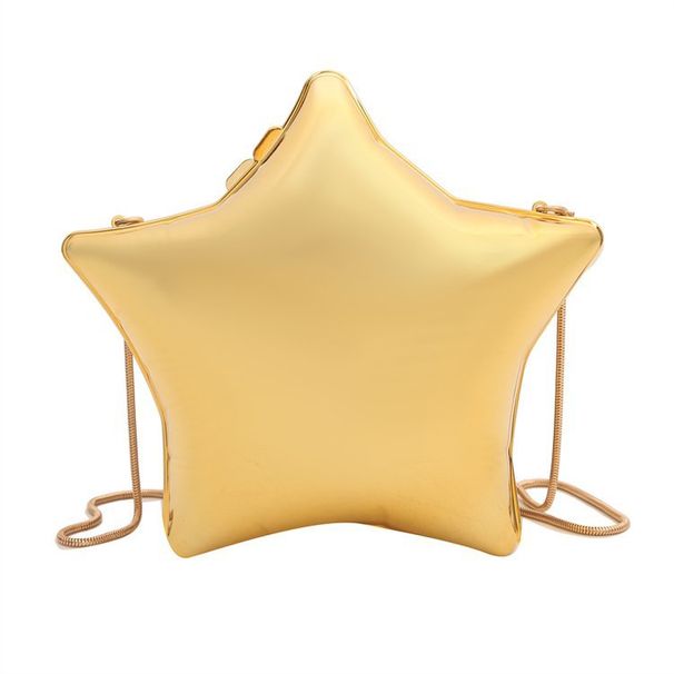 Acrylic shiny five pointed star box, mini change key, lipstick, party hand, crossbody_voghion.com