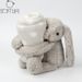 Stuffed Animals Soft Life Gray Rabbit Doll Children's Blanket Plush Toy Soothing Doll One Piece_voghion.com
