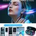 A69 Auricolari wireless Bluetooth 5.3 con impugnatura corta, durata della batteria ultra lunga, qualità audio elevata, forniti direttamente da_voghion.com