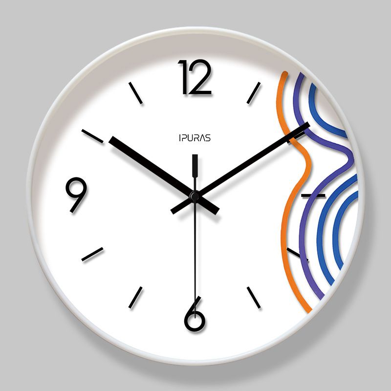 Yipula 7032 Living Room Simple Modern Nordic Round Silent Fashion Creative Wall Clock_voghion.com