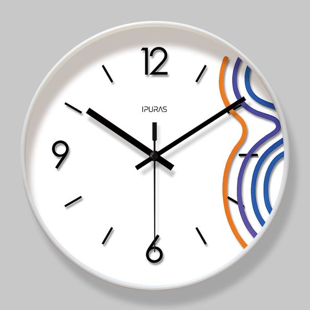Yipula 7032 Living Room Simple Modern Nordic Round Silent Fashion Creative Wall Clock_voghion.com