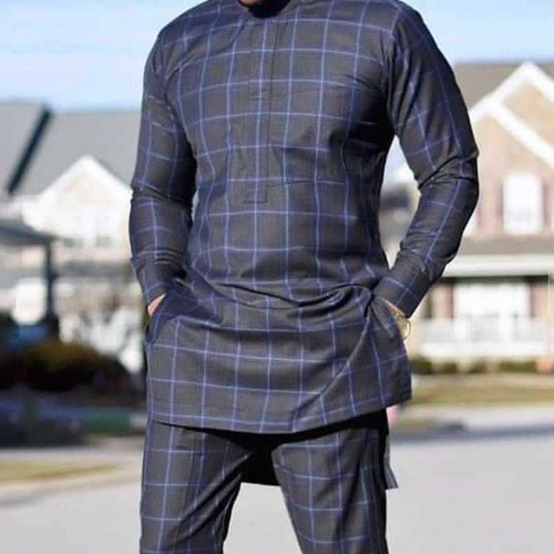 Men's Afro-inspired robe ethnic shirt_voghion.com
