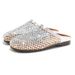 MingLiu Baotou Slippers Women's 2025 Summer New Water Diamond Breathable Mesh Hollow Out Outer Half Drag Women's Casual Flat Bottom Women's Shoes_voghion.com