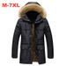 Men's Winter Hooded Jacket With Detachable Fleece Lining, Warm Long Coat For Middle-Aged & Elderly, Lightweight Polyester Outer Shell_voghion.com