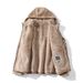Heren winterjas met capuchon – gevoerd met imitatiebont, zware fleece (steengrijs, M-5XL)_voghion.com