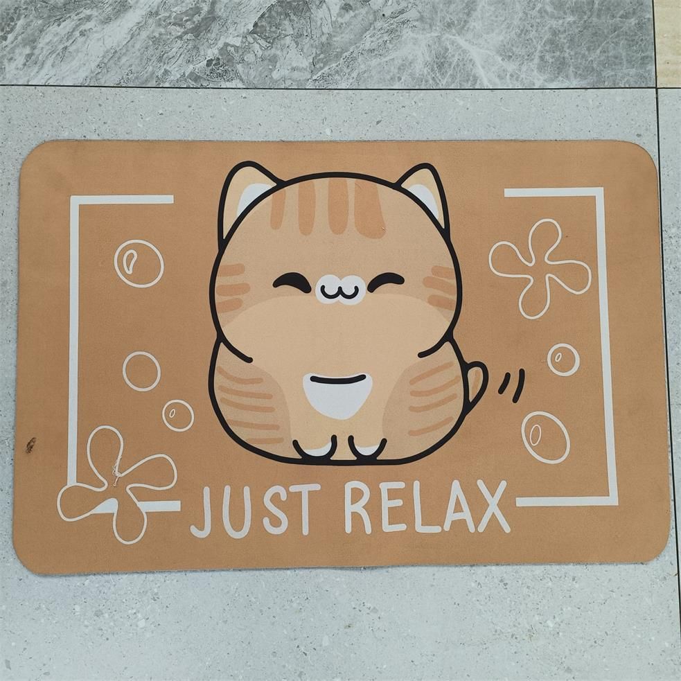 Tappeto con diatomee e fanghi – Tappetino antiscivolo per bagno e cucina – Graziosa stampa di animali – Lavabile a mano – Da 40x60 cm a 80x120 cm_voghion.com