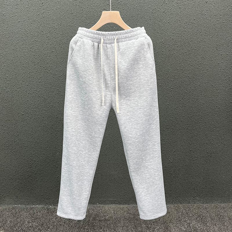 Pantaloni casual dritti da uomo, nuovi, a tinta unita, alla moda, semplici, a gamba larga, coordinati, autunnali, da uomo_voghion.com