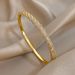 Luxury Twisted Micro Inlaid Zircon Cuff Bracelets For Women Fashion Gold Plated Copper Stacked Bangle Bracelet Jewelry Gifts_voghion.com