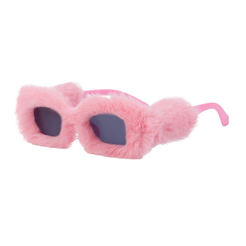Gafas de sol versátiles de moda para mujer, gafas de sol con montura cuadrada de felpa para otoño e invierno, lo último de 2023_voghion.com