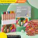 Qili Dreieckige Buntstifte für Kinder und Künstler – 24/48 Farben mit Malbüchern (Sweet Garden, Fairy Tale, Animal Kingdom)_voghion.com