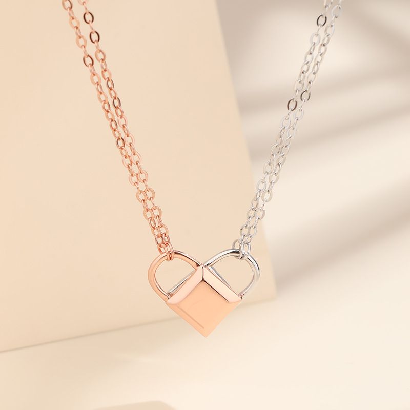 Collana con ciondolo magnetico per coppia con lucchetto d'amore dal design unico S in argento sterling, per uomo e donna, 520 San Valentino_voghion.com