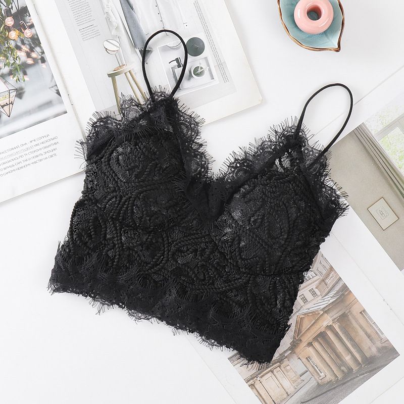 New Beautiful Back Lace Wrapped Chest Versatile Tank Top Sexy, Comfortable, Breathable, Anti glare, Concealed Inner_voghion.com