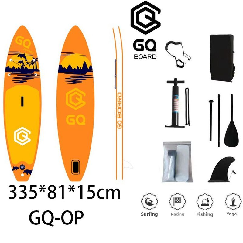 GQ-DP Beginner Board Entry-Level Novice Stand-Up Paddle SUP Water Inflatable Surfing Leisure Dolphin_voghion.com