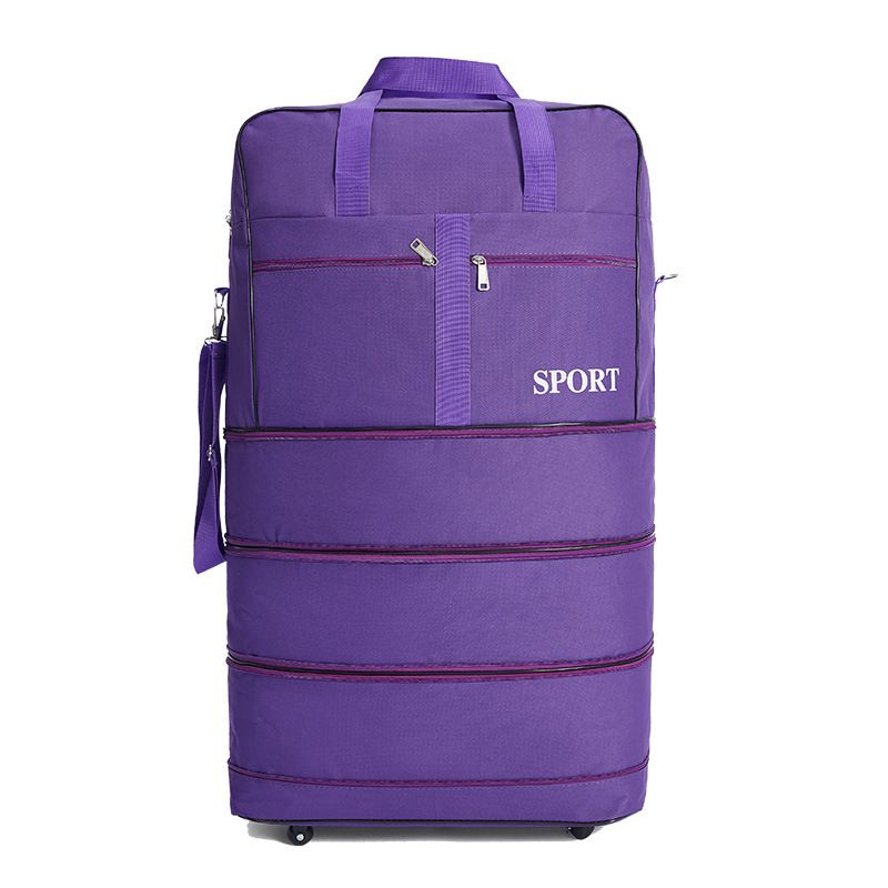 Unisex shipping bag large capacity telescopic folding wheel bag moving travel bag_voghion.com