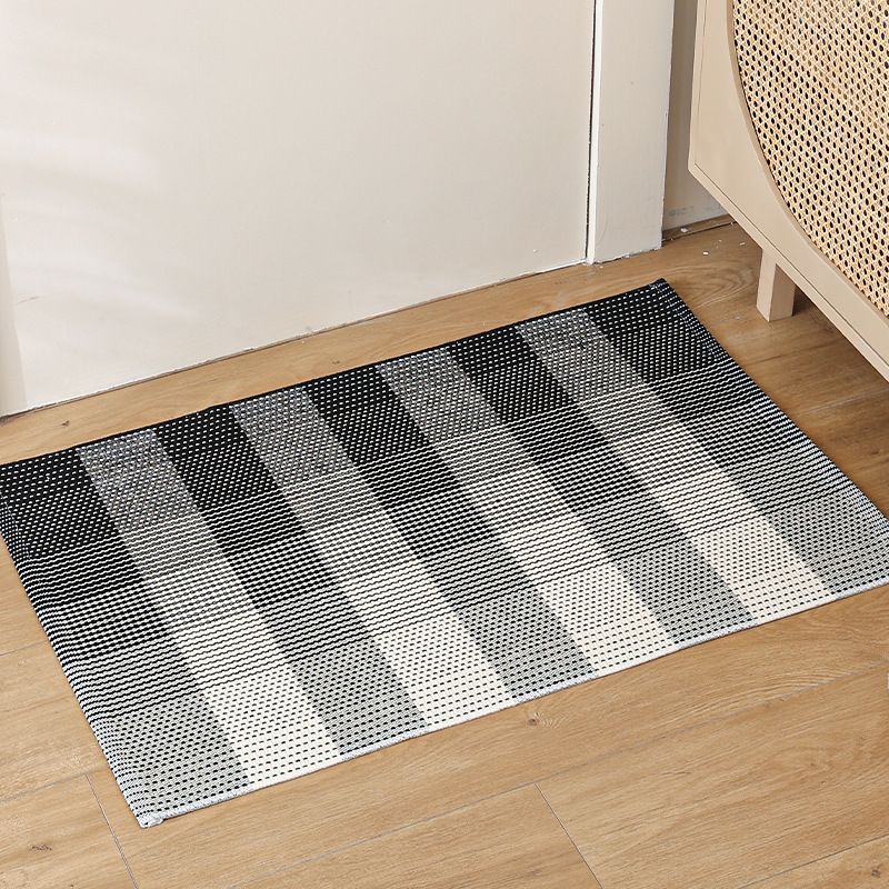 Carpet Cotton Thread Woven Floor Mat Color Stripe Grid Multi Color Breathable Simple Door Mat Home Door Mat_voghion.com