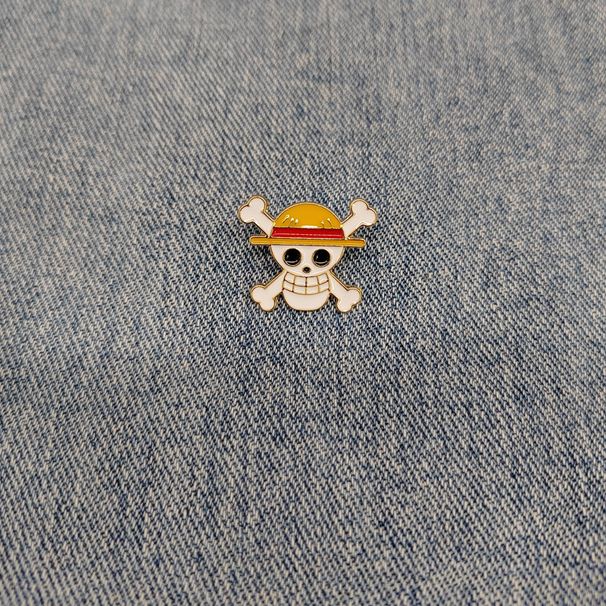 Odznaka z motywem Halloween z czaszką i kroplą oleju, z kreskówkowym motywem, na ubrania i torby, jako dodatek do broszki_voghion.com