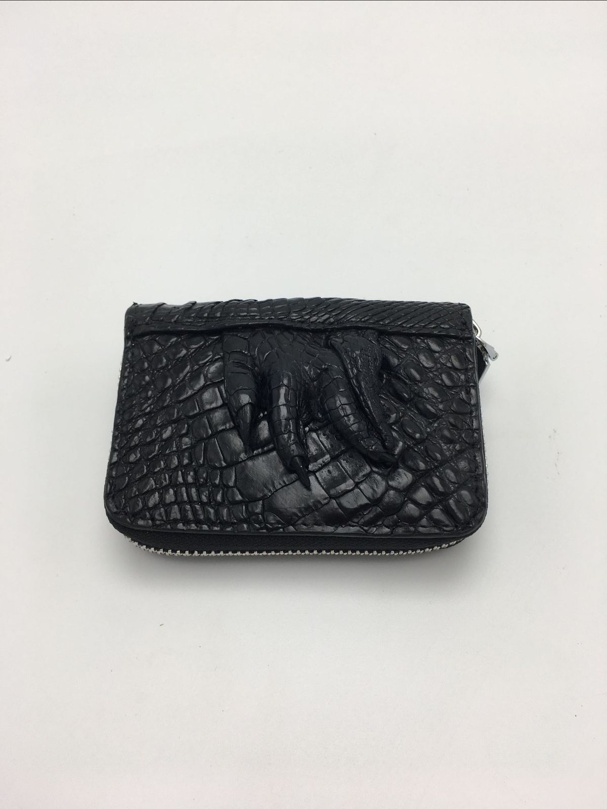 Crocodile Pattern Genuine Leather Women's Card Holder 2025 New Multi-Card Slot Fashion Zipper Clutch_voghion.com