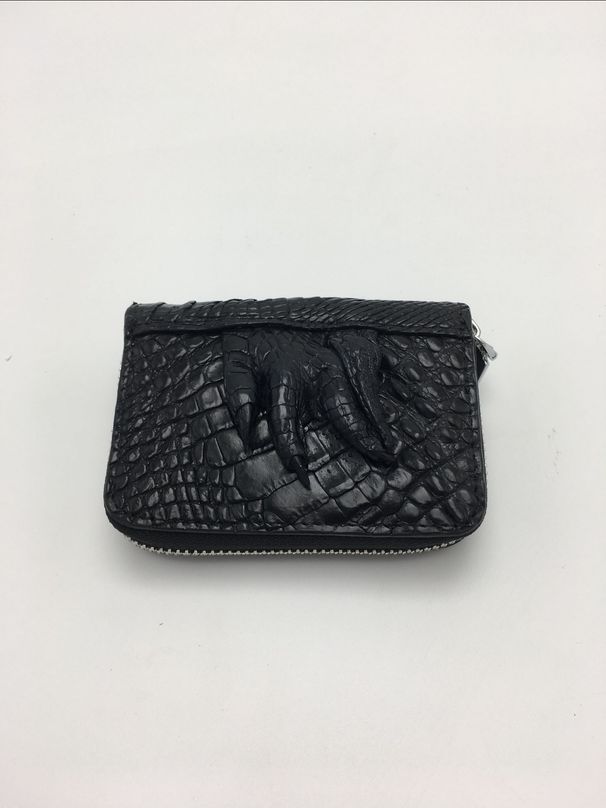 Crocodile Pattern Genuine Leather Women's Card Holder 2025 New Multi-Card Slot Fashion Zipper Clutch_voghion.com