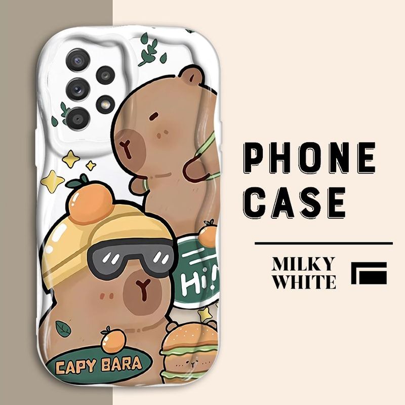 Zábavný roztomilý kryt s kapybarou pro Samsung Galaxy A12 A13 A14 A15 A22 A23 A25 A32 A33 A21s A35 A52 A72 A71 A73 A54 A55 5G_voghion.com