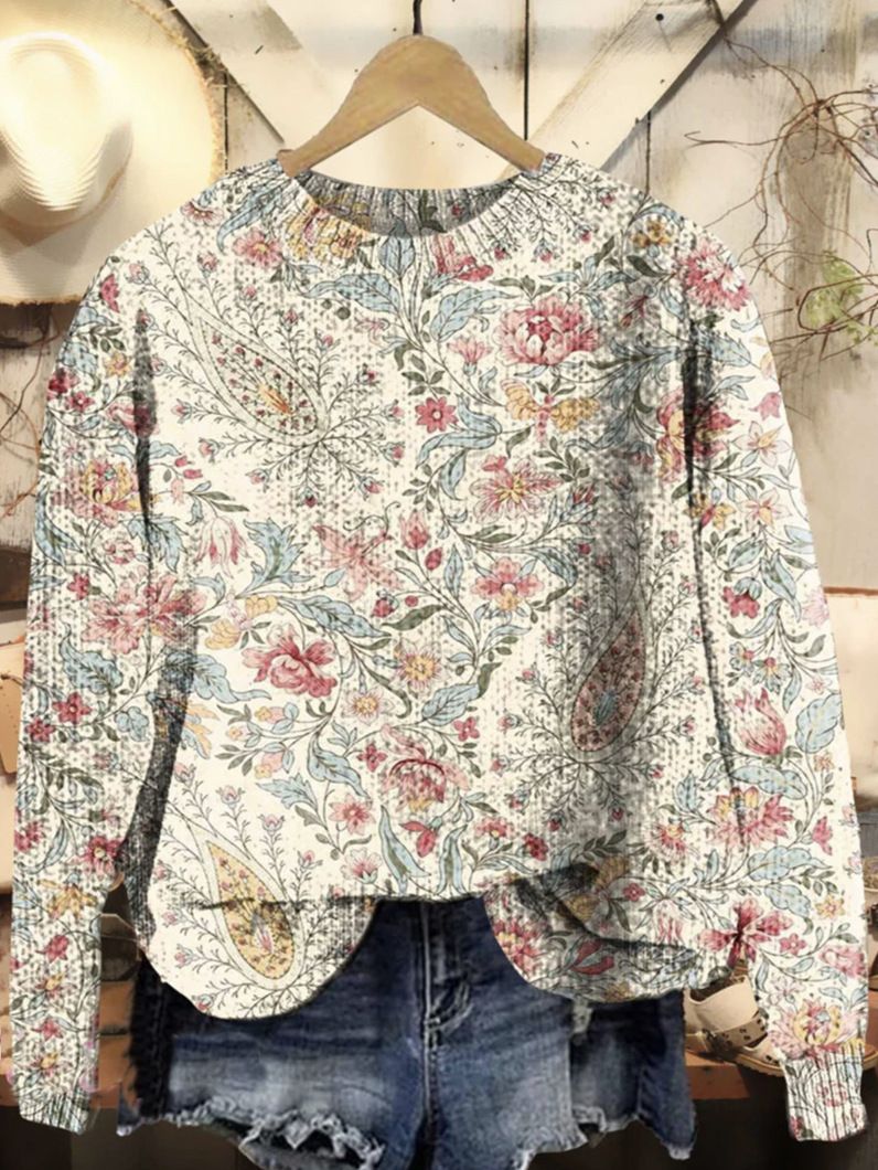 Felpa da donna con scollo rotondo e maniche lunghe, modello Hanukkah 3D stampato, autunno inverno 2024_voghion.com