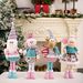 Festive Christmas Decorations Set - Stretchy Santa Claus Snowman Reindeer Grandma Figurines For Window Display & Home Decor_voghion.com