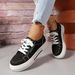 Black canvas women's spring and summer lace up board Korean version 2024 new casual shoes for women_voghion.com