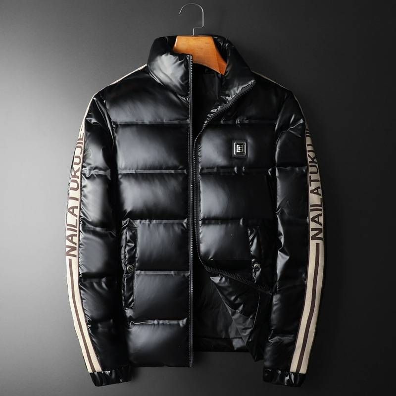 Europese staande kraag donsjack heren casual jas trendy merk 2024 winter nieuwe witte eendendons warme donsjack_voghion.com