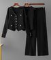 Women's Clothing slim fit style wide leg pants sweater three piece suit for women spring and autumn new vest knitted cardigan suit_voghion.com