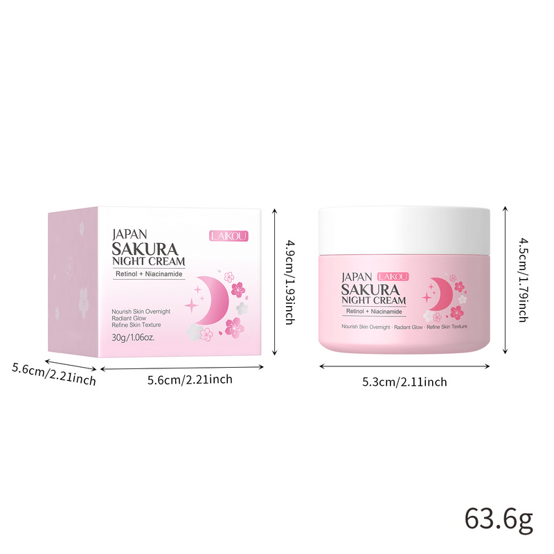 Night Creams Laico Japanese Sakura Night Cream 30g Moisturizing Moisturizing Cream Morning A Evening C Cream_voghion.com